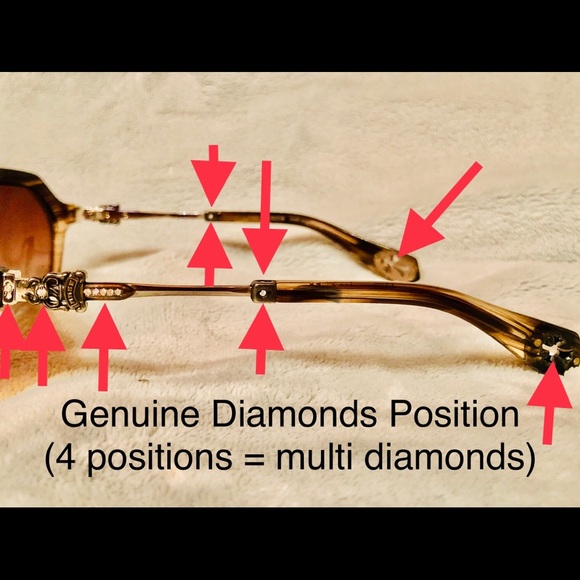 GENUINE DIAMOND accent CHROMED HEART Sunglasses With original case and wipe. - Picture 12 of 15